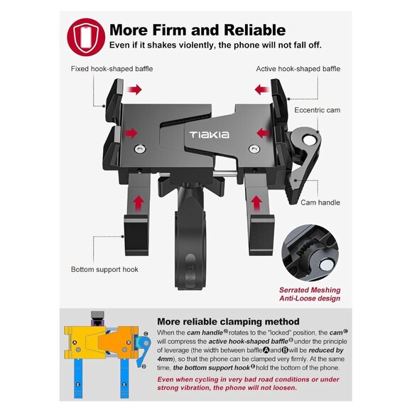 Tiakia bike 4.5-7 Inch Phones mount - Picture 2 of 7